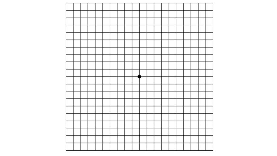 Test de la rejilla de Amsler evaluación de la zona central de la retina